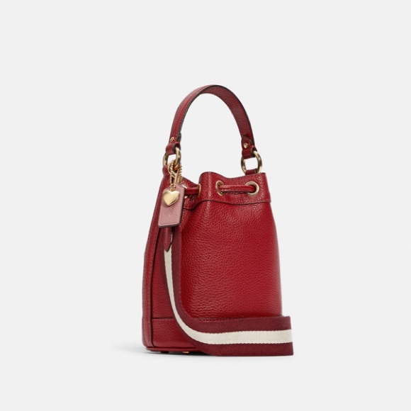 Coach Dempsey Bucket Bag Heart Charm - Picture 3 of 12